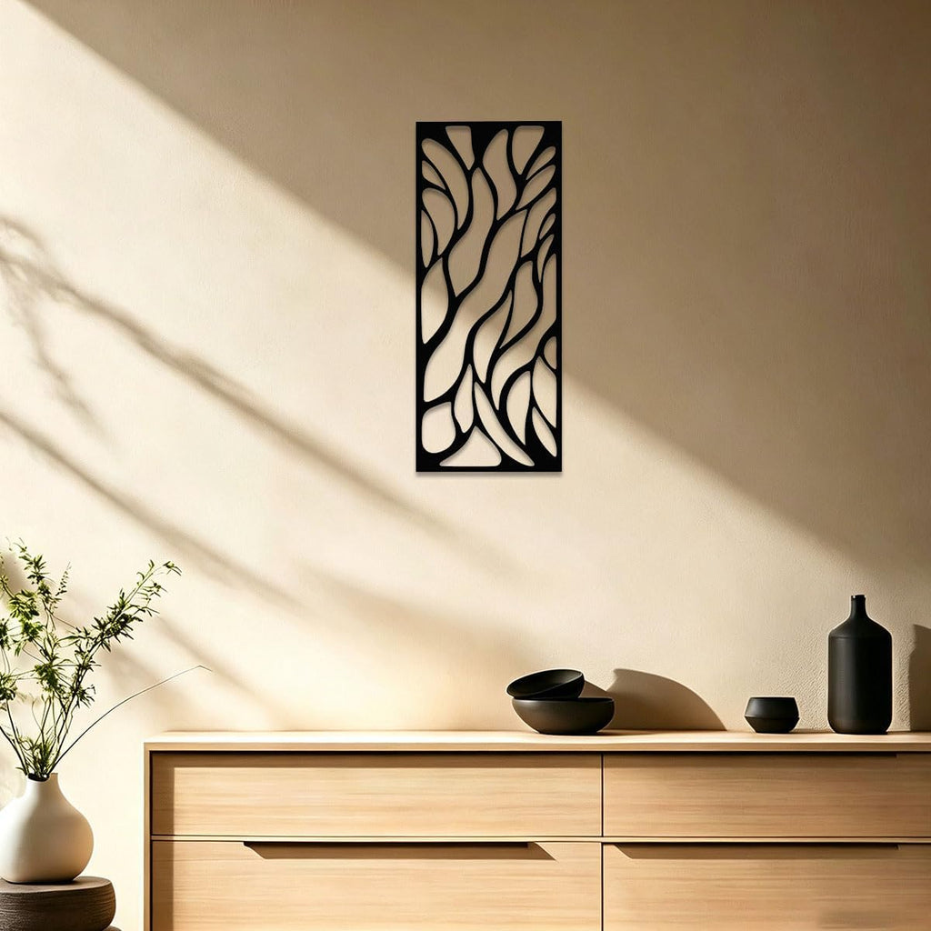 Abstract Wavy Organic Pattern Metal Wall Art Metal Outdoor Decor Metal Signs Modern Minimalist Elegant Wall