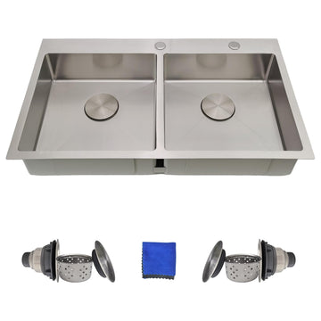 33x19 Drop Sink Double Bowl, Mobile Home Kitchen Sink