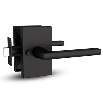 Glamor Privacy Door Lever Matte Black - Bedroom Bath Lock