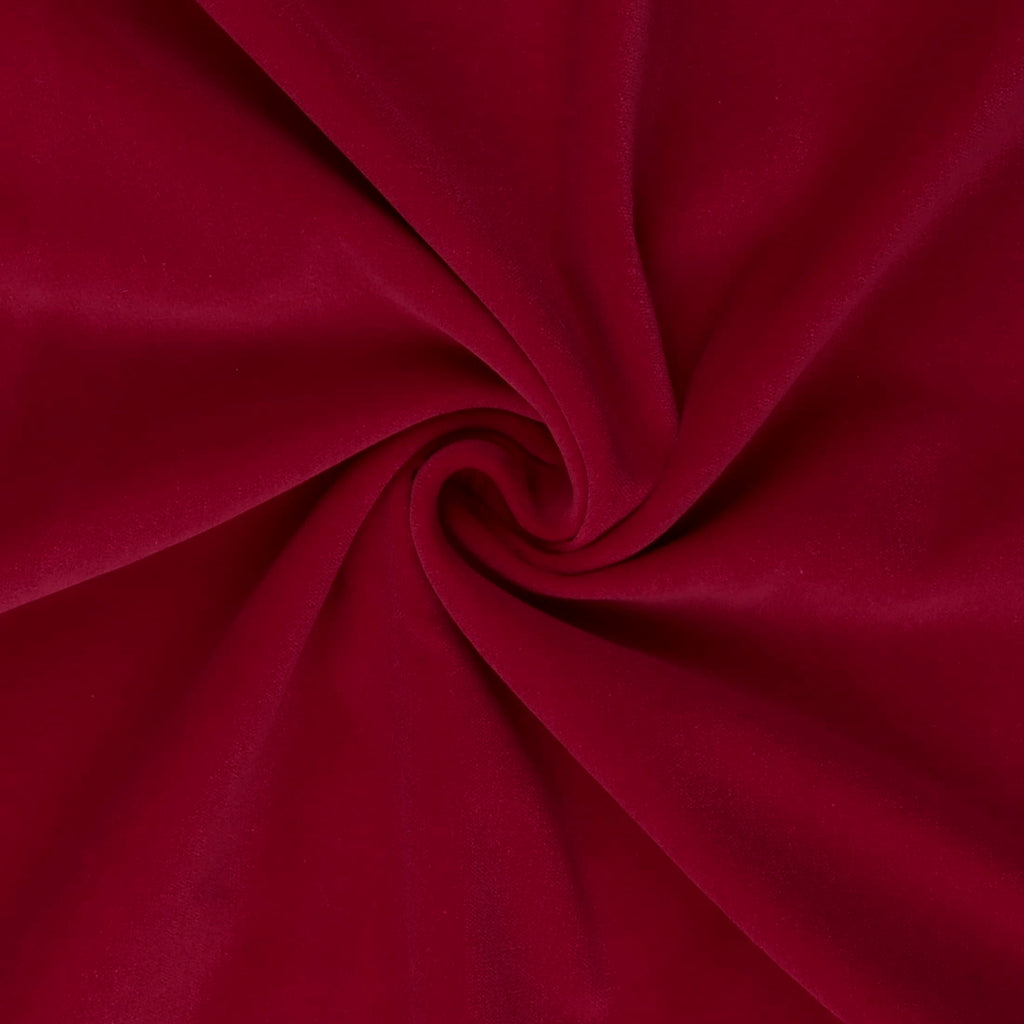 Velveteen Solid, Cranberry Cut by The Yard