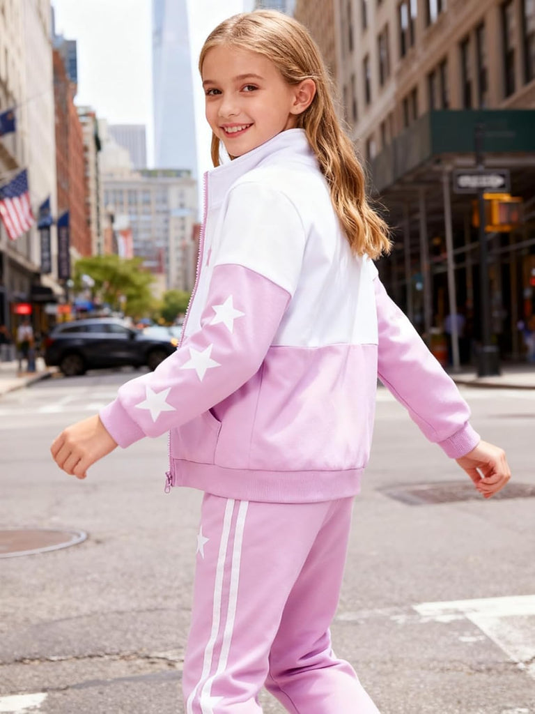 2 Piece Tracksuit Set Zip Up Jacket & Pants Sweatsuit Fall Winter Outfits