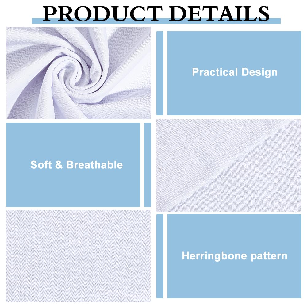 1.5Yard x 59.8inch Cotton Herringbone Fabric, 100% Cotton Canvas Fabric, Upholstery Material for DIY Crafts and Home