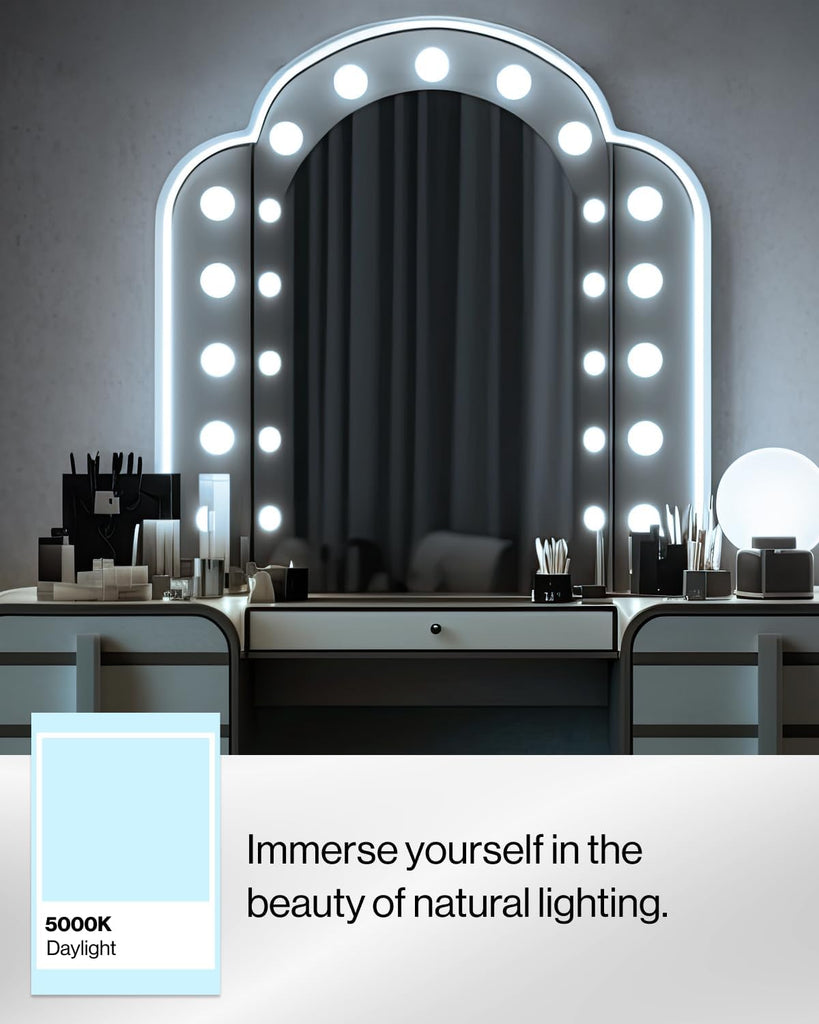 G25 LED Light Bulbs, Globe Vanity Lights for Bathroom High Output, 1000 LM, 11W (100W Equivalent), 5000K Daylight