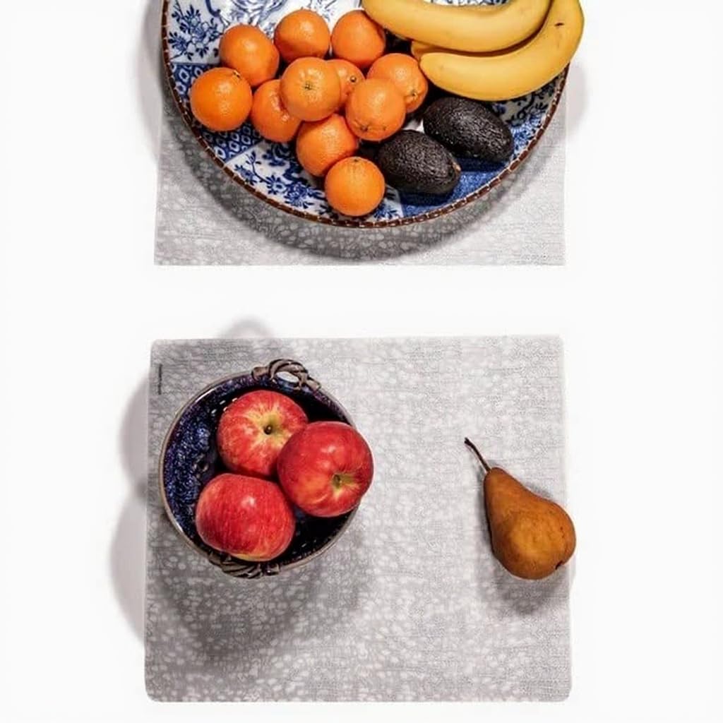 14 x 16 Rectangular Silicone Placemat, Cocoon Print in Silver, 1 Count