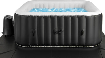 Inflatable Hot Tub SPA, 2-4/4-6 Person Portable Blowup Pool Hottub with Air Jets, Electric Heater Pump, Filter