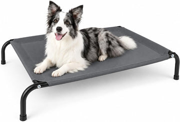 Lx32 Wx8 H Cooling Elevated Dog Bed for Large Dogs with Non-Slip Floor Protectors & Breathable Mesh, Raised