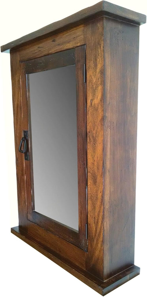 Dijkoo NUOTIRUIS Primitive Mission Medicine Cabinet/Surface Mount/Distressed Medium Finish/Solid Wood & Handmade C