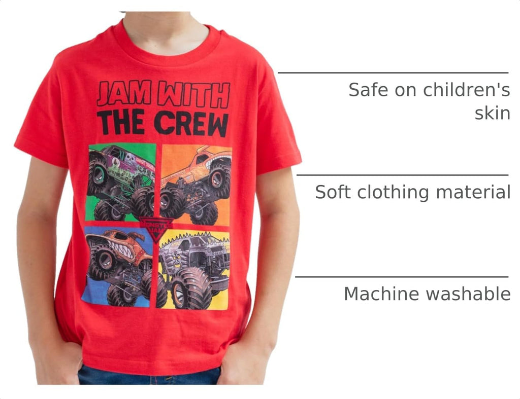 Boys' Pack Short Sleeve T-Shirts Toddler to Big Kid