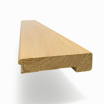 American White Oak Stair Nosing for 1/2" Flooring Thickness, Unfinished, Square Front, 5' Length