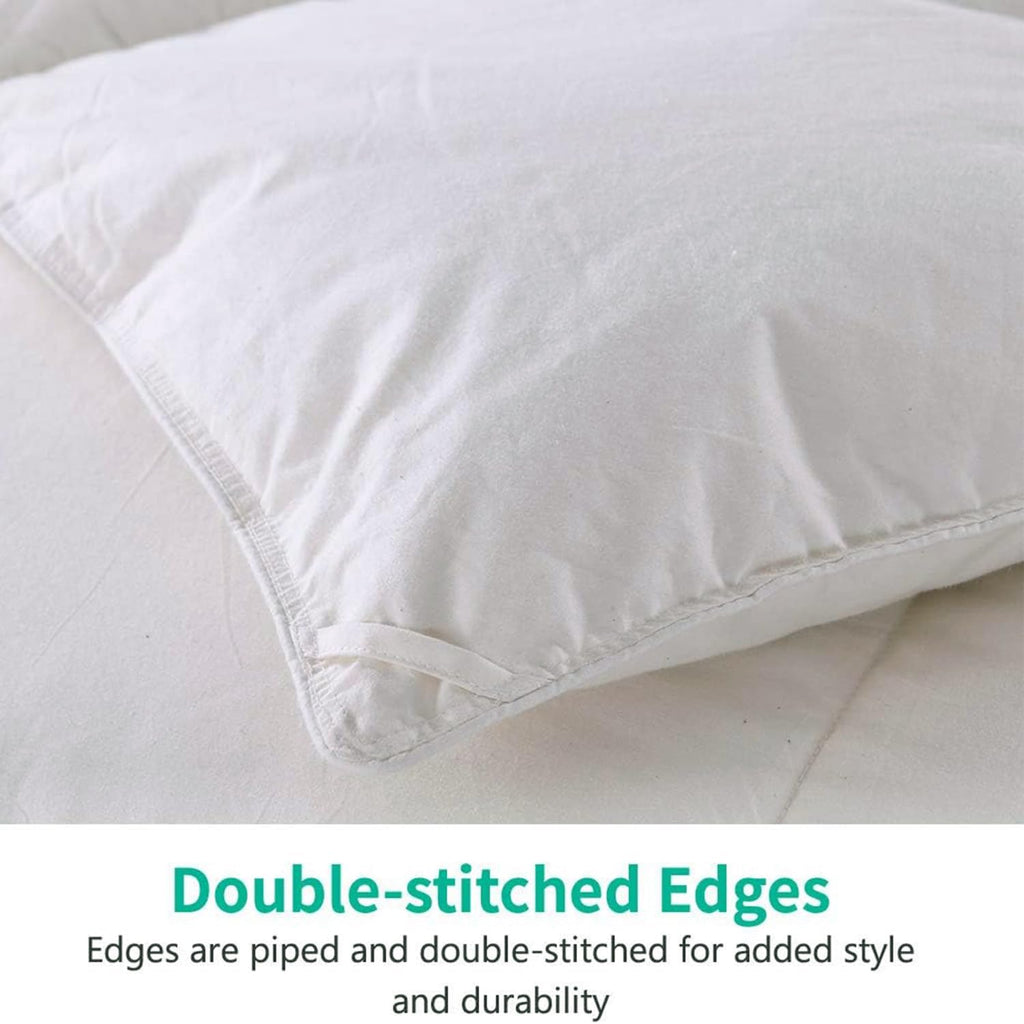 Fluffy Down Feather Fibers Comforter King, Organic Cotton Cover Down Feather Fibers Duvet Insert for