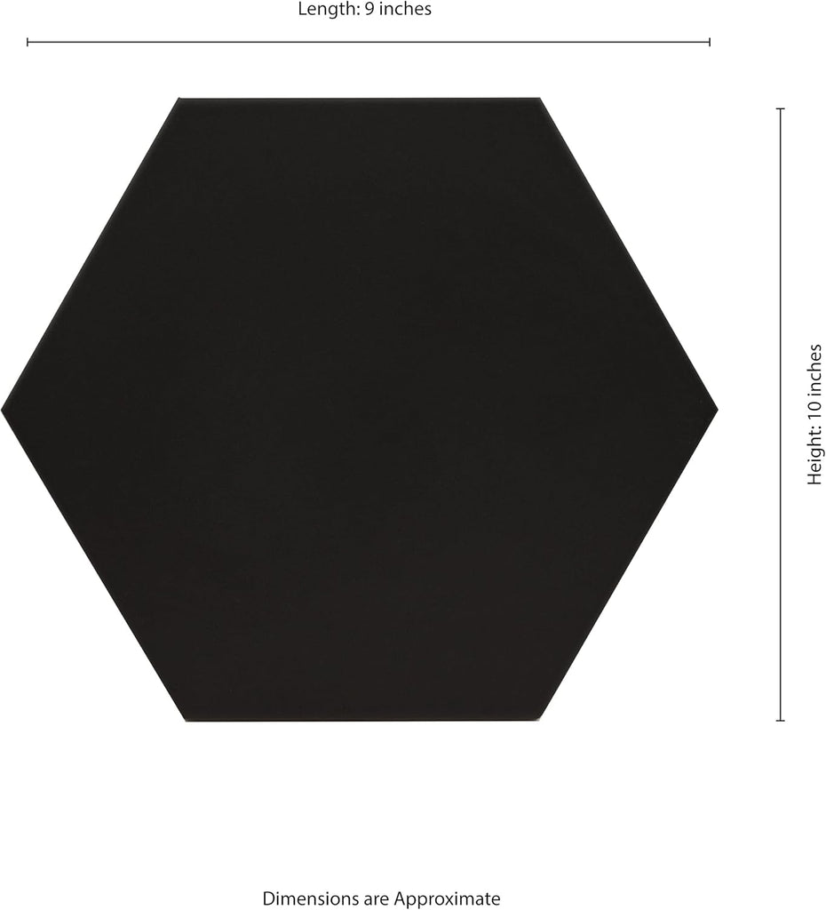 Hexley Graphite 9 x 10in. Matte Porcelain Hexagon Floor Wall Tile