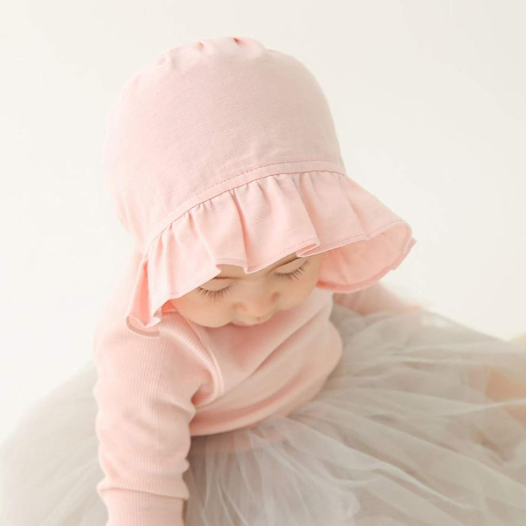 Baby Bonnet Hat Princess Ruffle Muslin Lined Cap