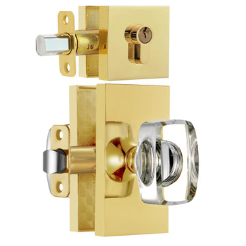 Glass Crystal Door Knob Set Door Locks with Deadbolt