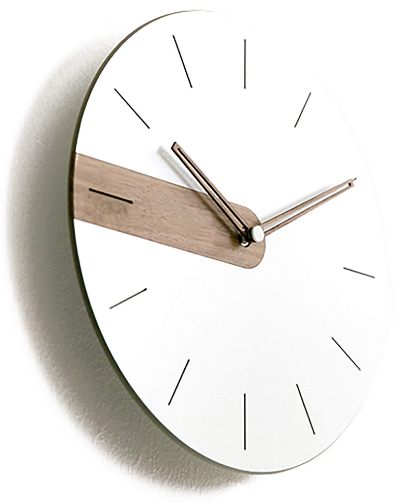 Minimalist Exposed Wood Silent Wall Clock (Numberless)