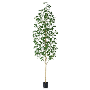7 FT Artificial Eucalyptus Tree, Eucalyptus Fake Plants Indoor Silk Leaves