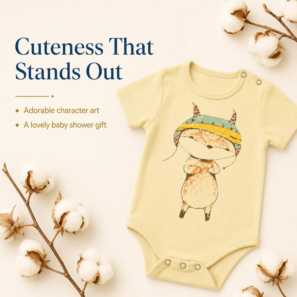 Baby Bodysuits Pack - 100% Pure Cotton Short Sleeve Rompers for Newborns and Infants, Unisex Baby Clothes