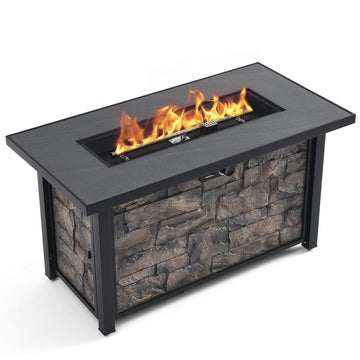 48 inch Propane Fire Pit Table with Ceramic Tile Top, 50000 BTU