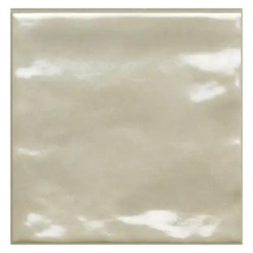 Ivory Glossy Porcelain Subway Zellige Look Tile - 4x4 Inches Wall and Floor, Backsplash, Shower, Fireplace Accent