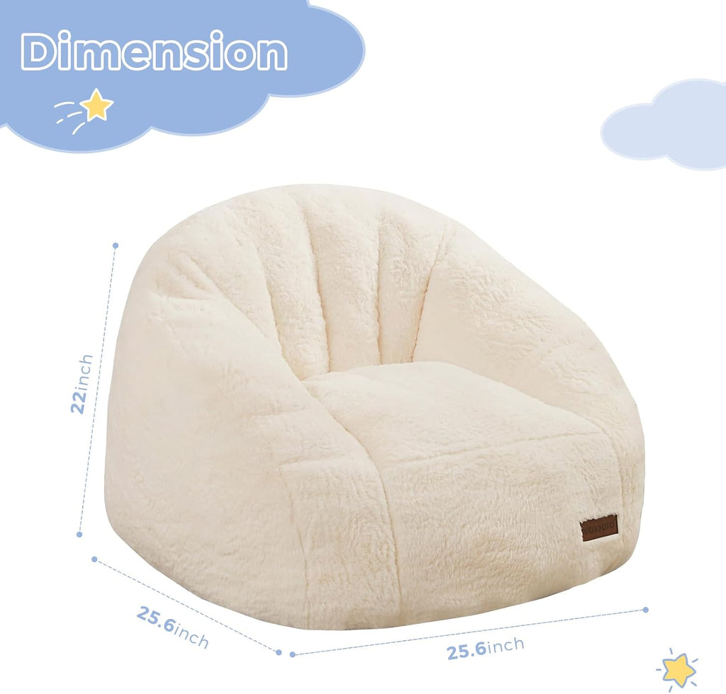 Bean Bag Chair for Kids, Shell Shaped Bean Bag Couch for Boys and Girls, Toddler Chair Bean Bag Sofa for Playroom