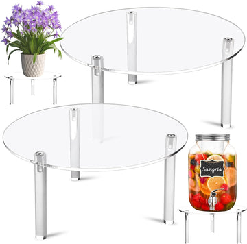 Acrylic Water Dispenser Stand, Fit Max 7.87" Dia of Glass Drink Dispenser - Set of 2