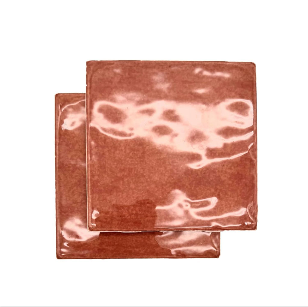 Craft | 4"x4" Glazed Ceramic Wall Tile (Terracotta, Carton)