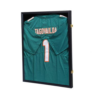 Football Jersey Frame Display Case - Soccer Jersey Shadow Box, Black