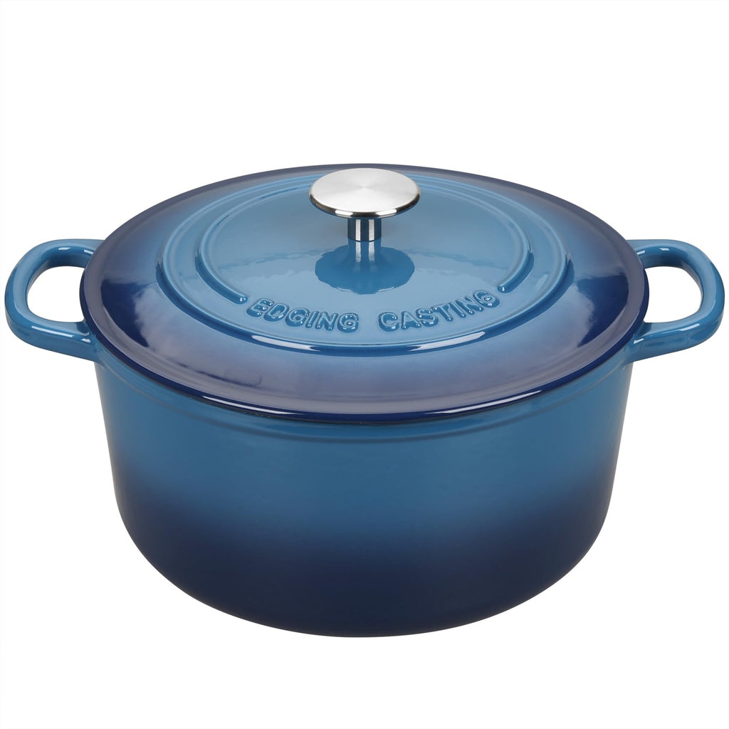 Enameled Cast Iron Dutch Oven with Sourdough Bread Baking Kit, Bread Dutch Oven with Lid, Includes Proofing Basket &