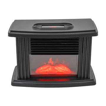Electric Fireplace, 3D Mini Fireplace Heater -15-32°C Adjust Temp