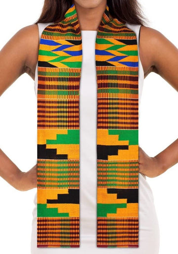 Traditional Double Weave Kente Cloth (multicolor)
