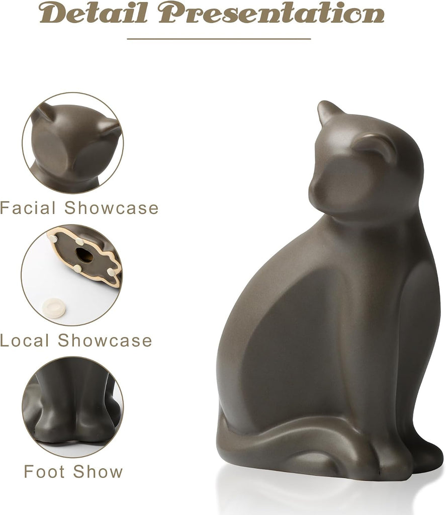 Pet Urns for Cats, Elegant Ceramics Keepsake for Pet Ashes