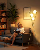 Tripod Floor Lamp Stepless Dimmable Globe Modern Floor Lamp Gold Standing Lamps with Stable Base& 3P