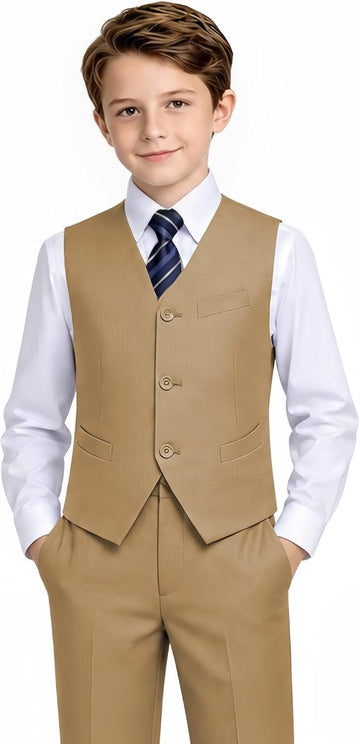 Boys Suit piece Kids Ring Bearer Wedding Vest Pants Formal Outfit
