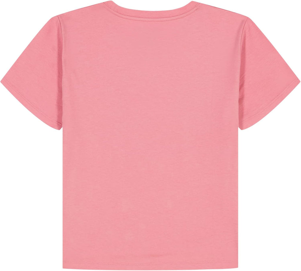 Girl's Short Sleeve Graphic T-Shirt, Tagless Cotton Tee with Fun Designs