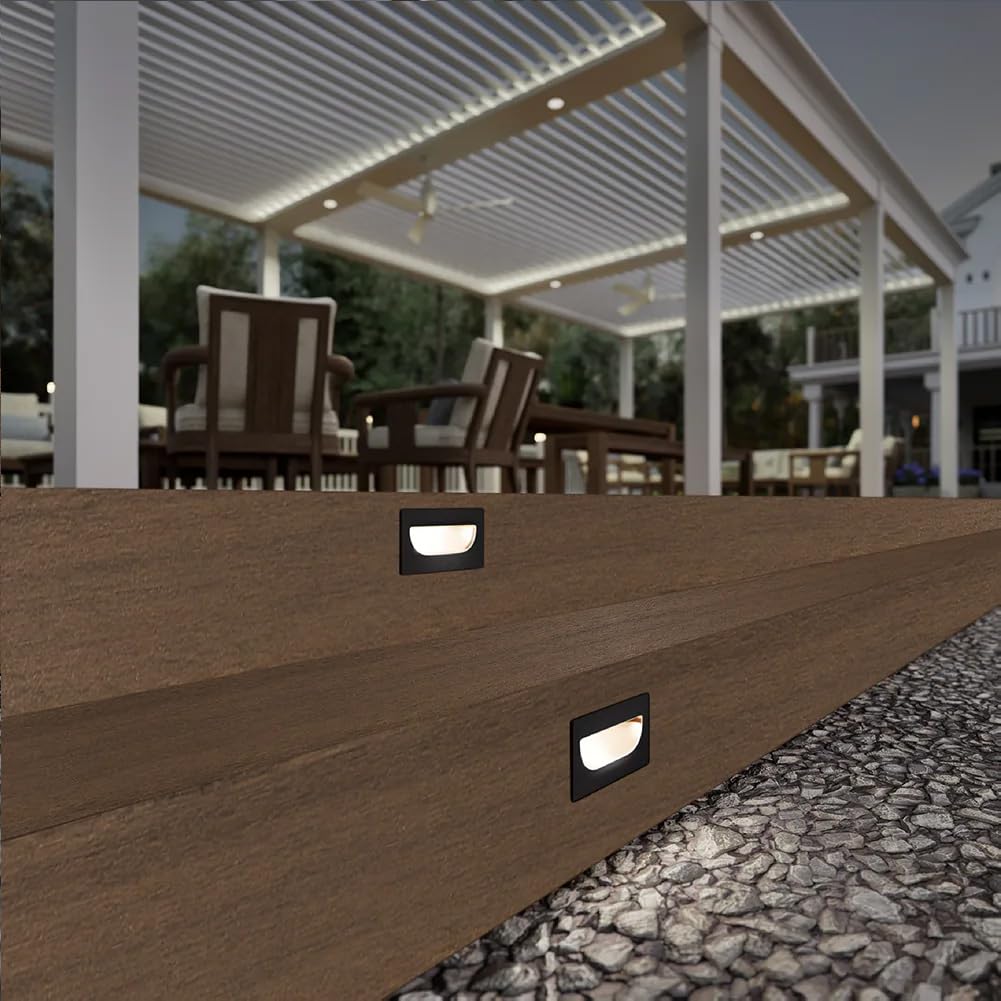 Recessed LED Stair Riser Light - Black