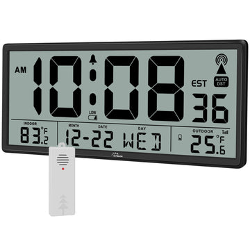 Atomic Clock with Indoor Outdoor Temperature, 14.5"