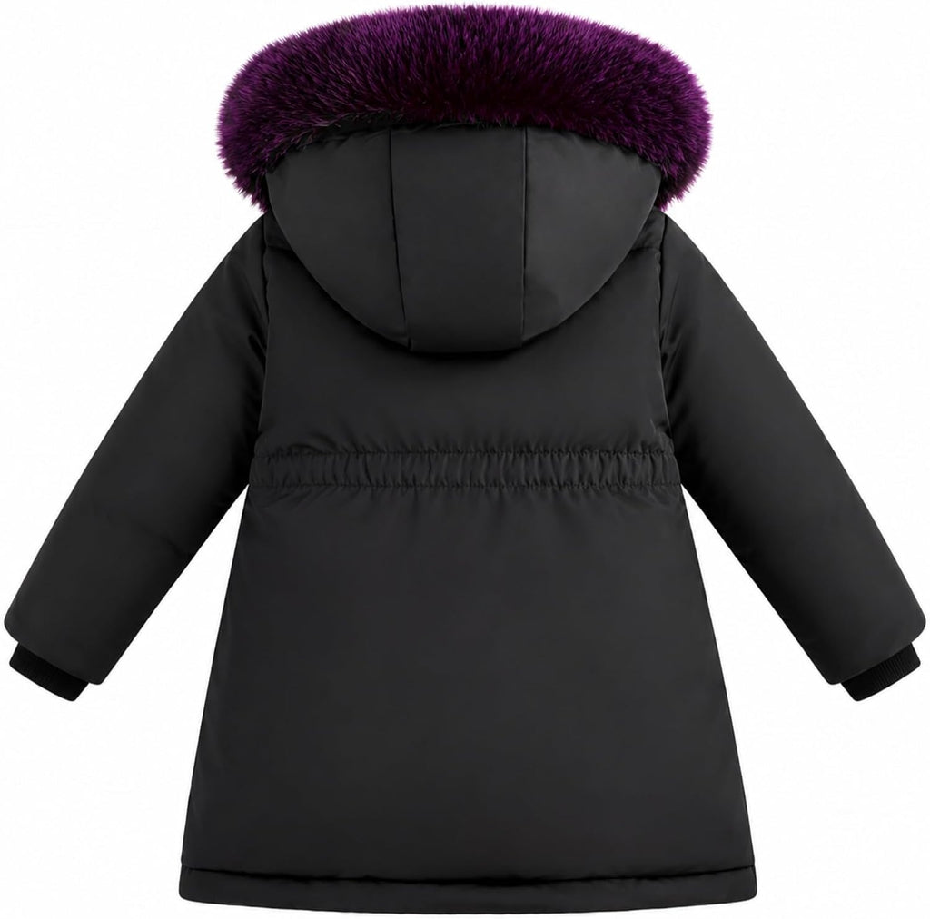 Girls Winter Coat Puffer Jacket with Hood Waterproof Long Parka Stylish Warmth Snow Outwear