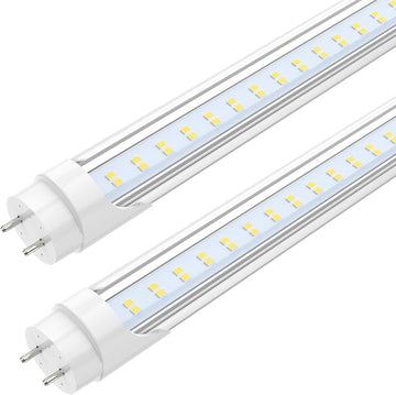 4FT LED T8 Type A+B Tube Lights, 24W(65W Equivalent), 3200LM, 6000K