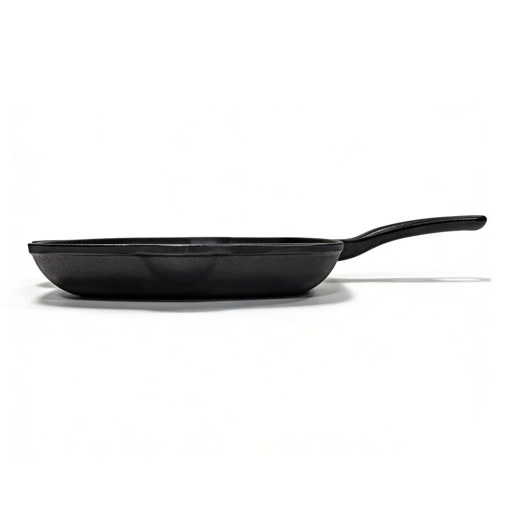 Cast Iron Square Grill Pan, Grilling Skillet Steak Pan, Works on All Cooktops Including Induction (10 inch)