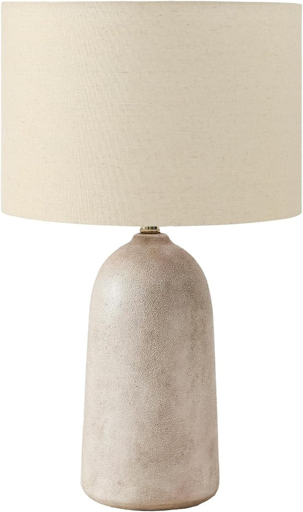 I 9905 Lighting, 27" H, Table Lamp, Beige Ceramic, Beige Shade, Contemporary, Modern