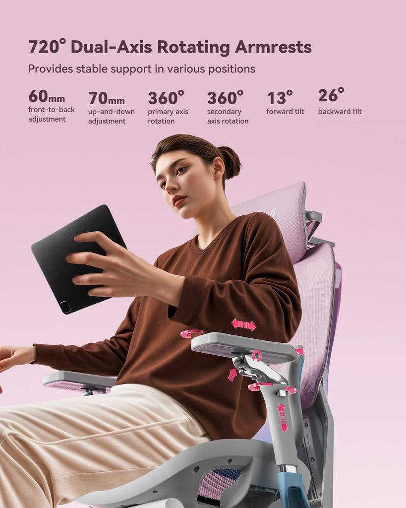G7 Gaming Chair - 3-Zone Lumbar, 22-Point Adjustment, Breathable Mesh, Custom Backplate, 720° Armrests, BIFMA