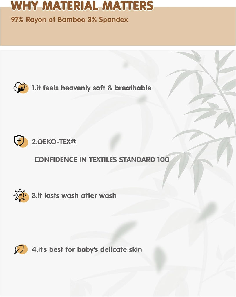 Baby Boys Girls Pajama Sets Toddler Long Sleeve Sleepwear Sets Rayon from Bamboo Pajamas Sets 4pcs PJs 18M