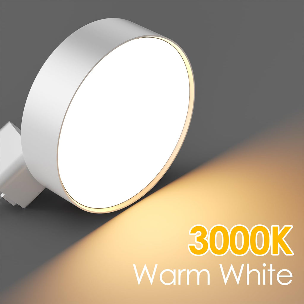 Diffuse J Type Track Lighting Heads, 12W White 6 Pack