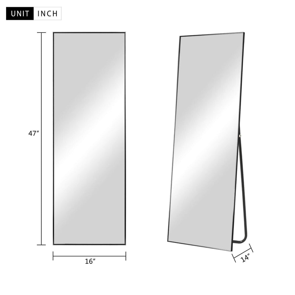 Full Length Floor Mirror 47"x16" Large Rectangle Wall Mirror Hanging or Leaning Against Wall, Dressing and
