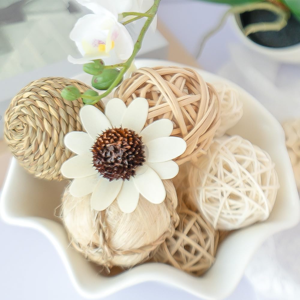 Decorative Balls for Bowls, Bowl Vase Filler, White