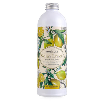Lemon Room Spray Refill - 500ml / 16.8 Fl Oz - Invigorating and Zesty Scent for a Fresh, Energizing Home