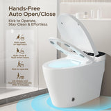 Smart Toilet, One Piece Bidet for Bathrooms, Modern Elongated Toilet with Warm Water, Dual Auto Flush