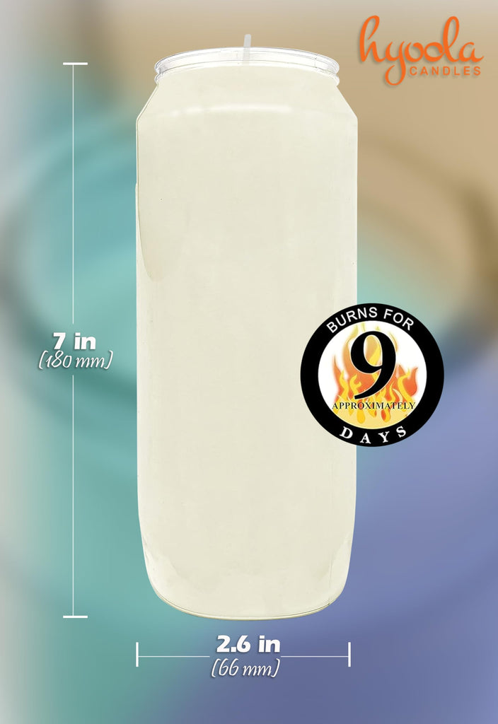 9 Day Prayer Candles 7 inch Tall Pillar Candles for Religious, Memorial, Party Decor, Vigil and Emergency Use