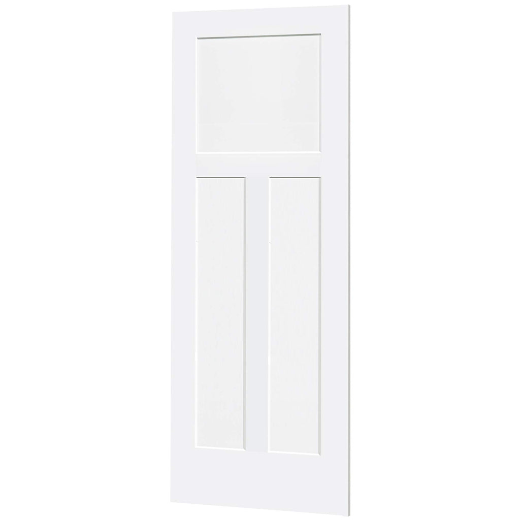 1+2 Panels Door, Interior Slab Shaker White (32x80)