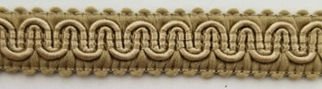 1/2" Scroll Braid Gimp w/Backing - 10 Continuous Yards - Many Color Options! (Beige)