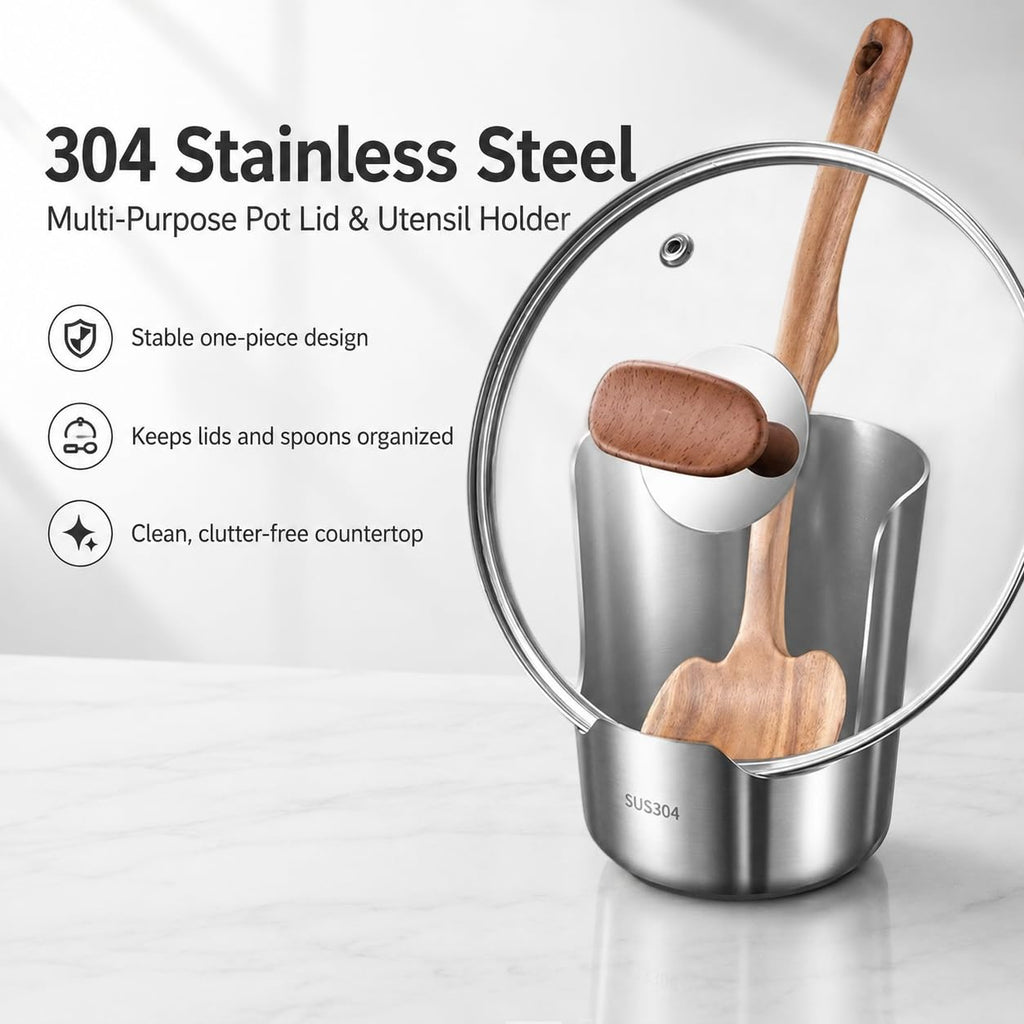 Multi-functional Thickened Stainless Steel Utensil Organizer,1